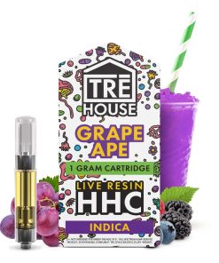 TreHouse Live Resin HHC Cartridge – Grape Ape – Indica 1g