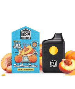 TreHouse Texas Peach Cobbler Hybrid Live Rosin THCA Vape Pen