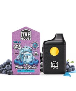 TreHouse Blueberry Slushie Indica Live Rosin THCA Vape Pen