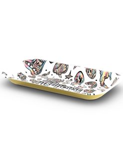 Alternative view of Metal Rolling Tray – White