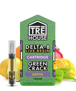 TreHouse Live Resin Delta 8 Cartridge – Green Crack – Sativa 1g