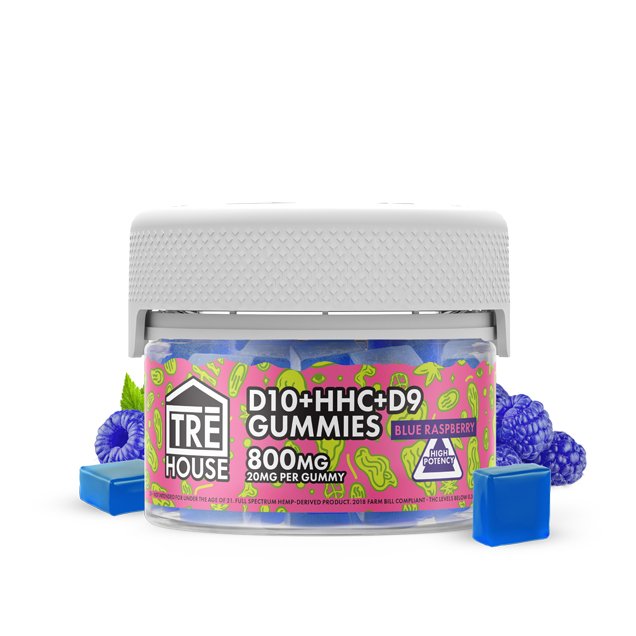 TreHouse Blue Raspberry D9-D10-HHC Gummies - Image 2