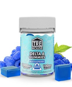 TreHouse Blue Raspberry Delta 8 THC Gummies