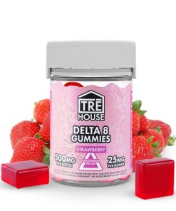 TreHouse Strawberry Delta 8 THC Gummies