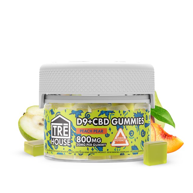 TreHouse Peach Pear D9+CBD Gummies - Image 2
